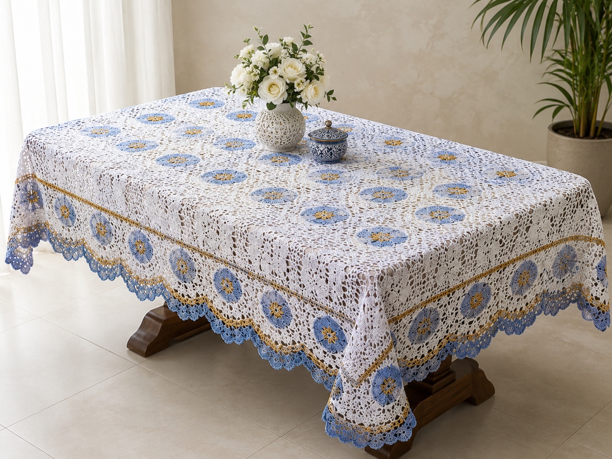 Toalha de Mesa em Crochê Sob Encomenda